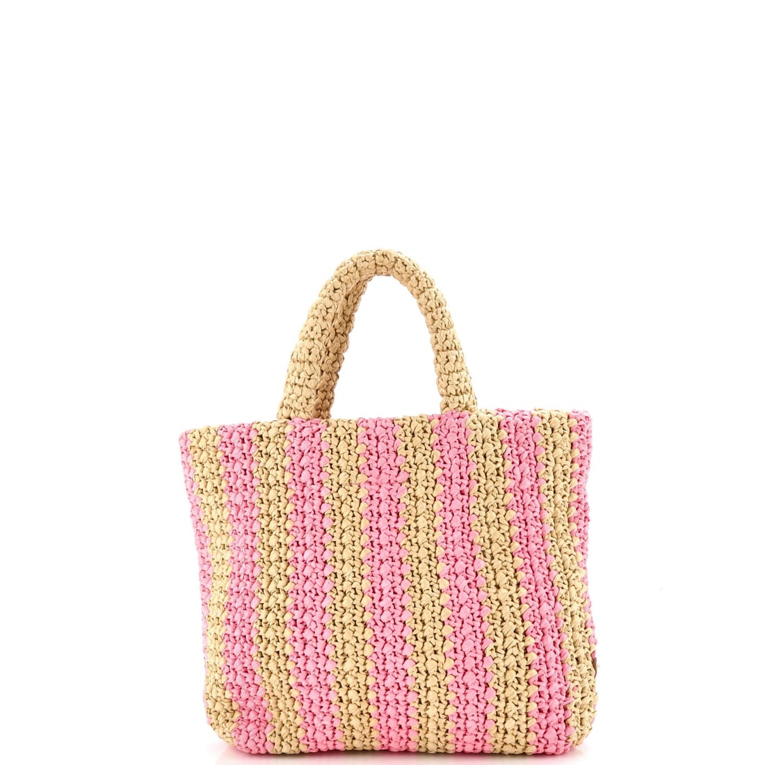 Prada Logo Small Raffia Tote - 3
