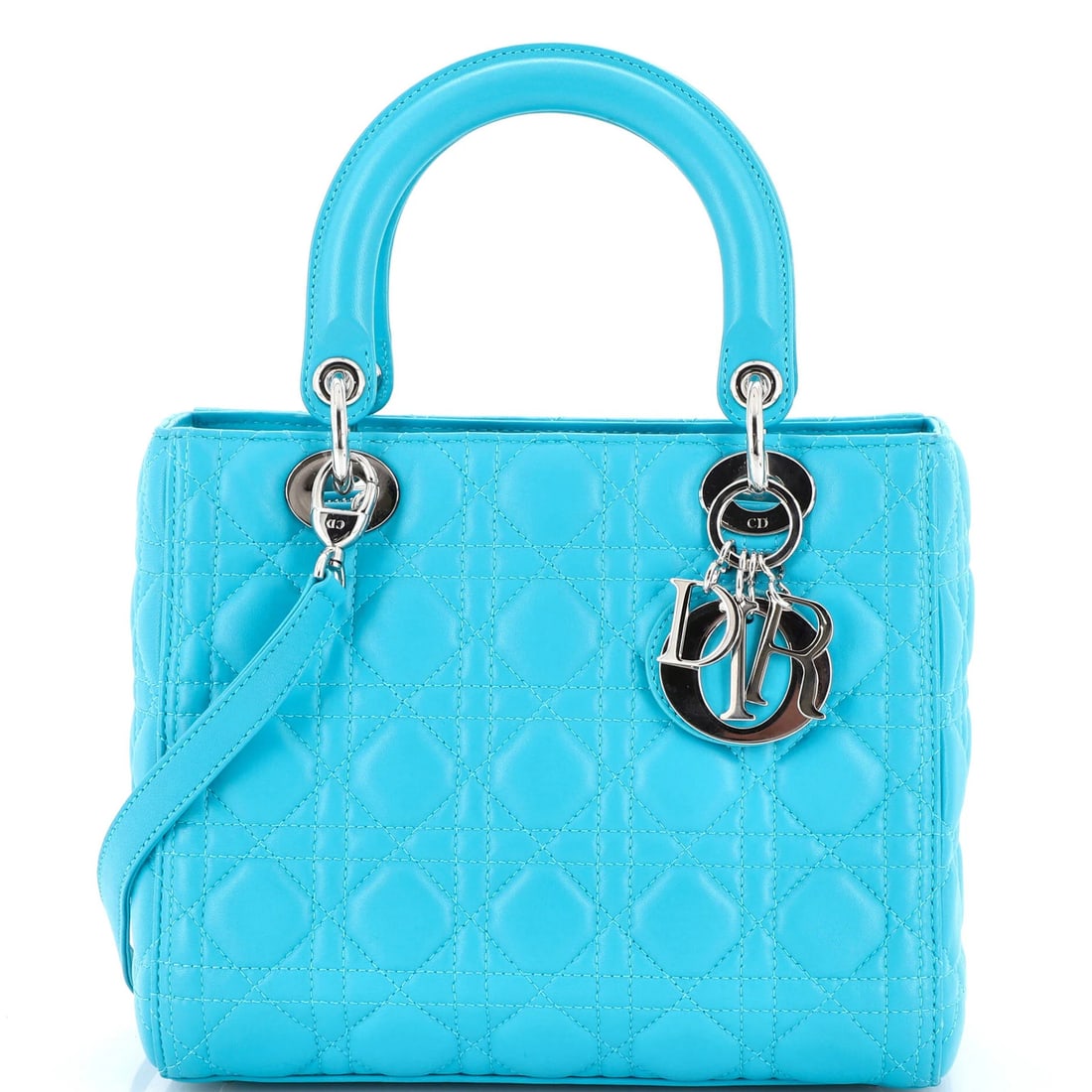 Christian Dior Lady Dior is a medium lambskin bag with cannage quilt. (1 of 5)