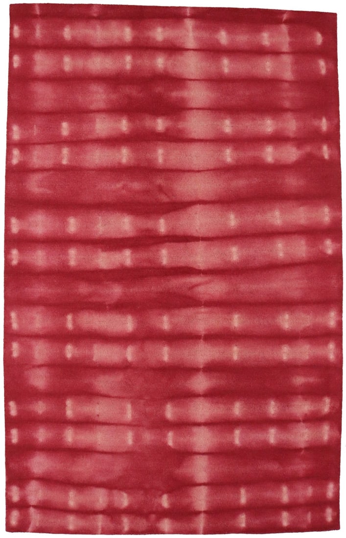 Fuchsia Abstract Tie-Dye Design 5X8 Hand-Tufted Modern Rug Girls Room Carpet (1 of 14)