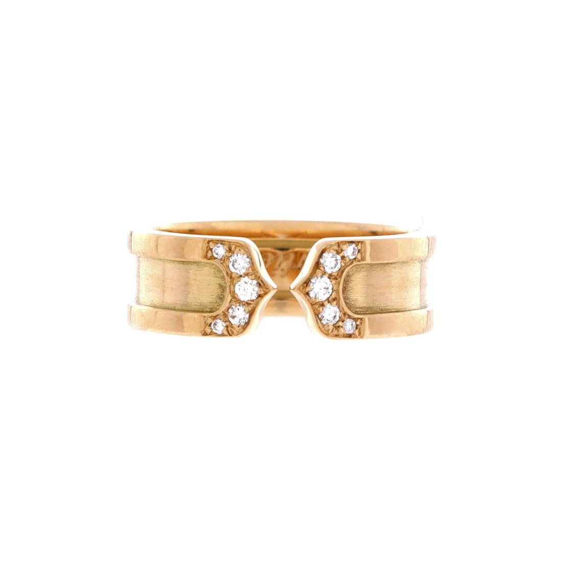Cartier C de Cartier Ring 18K Yellow Gold with Diamonds 6.5mm (1 of 3)