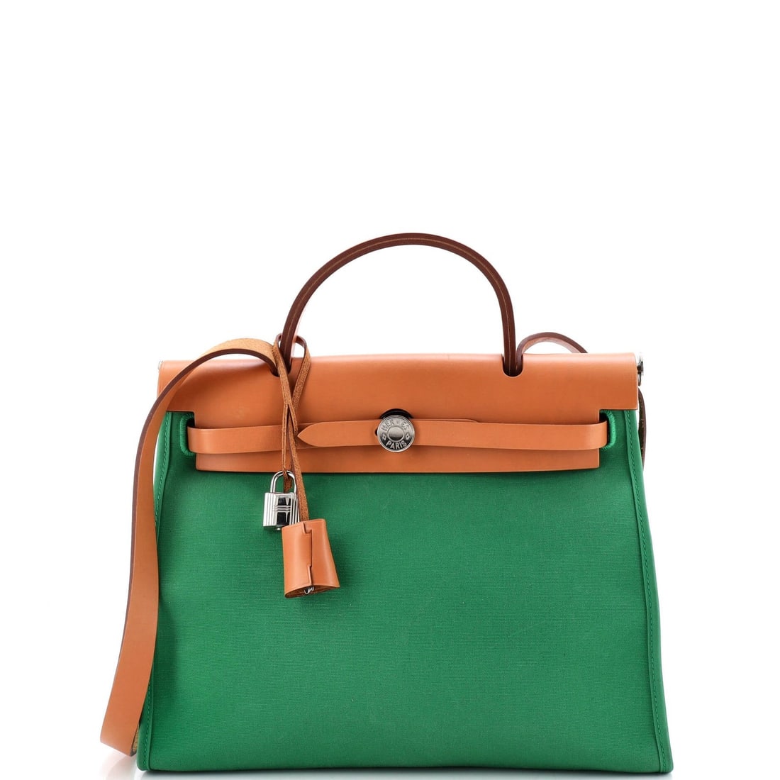 Hermes Herbag Zip Leather and Toile 31 (1 of 8)