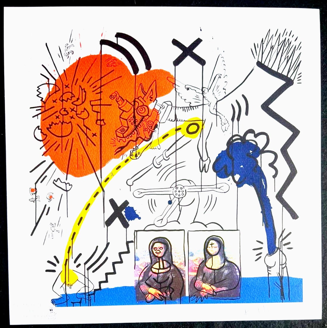 Keith Haring Lithograph Collection: Keith Haring Lithograph Collection Own a piece of iconic Pop Art history with Keith Haring's striking lithograph, "Apocalypse". Printed in 1989 and numbered for authenticity, this medium-sized work sh