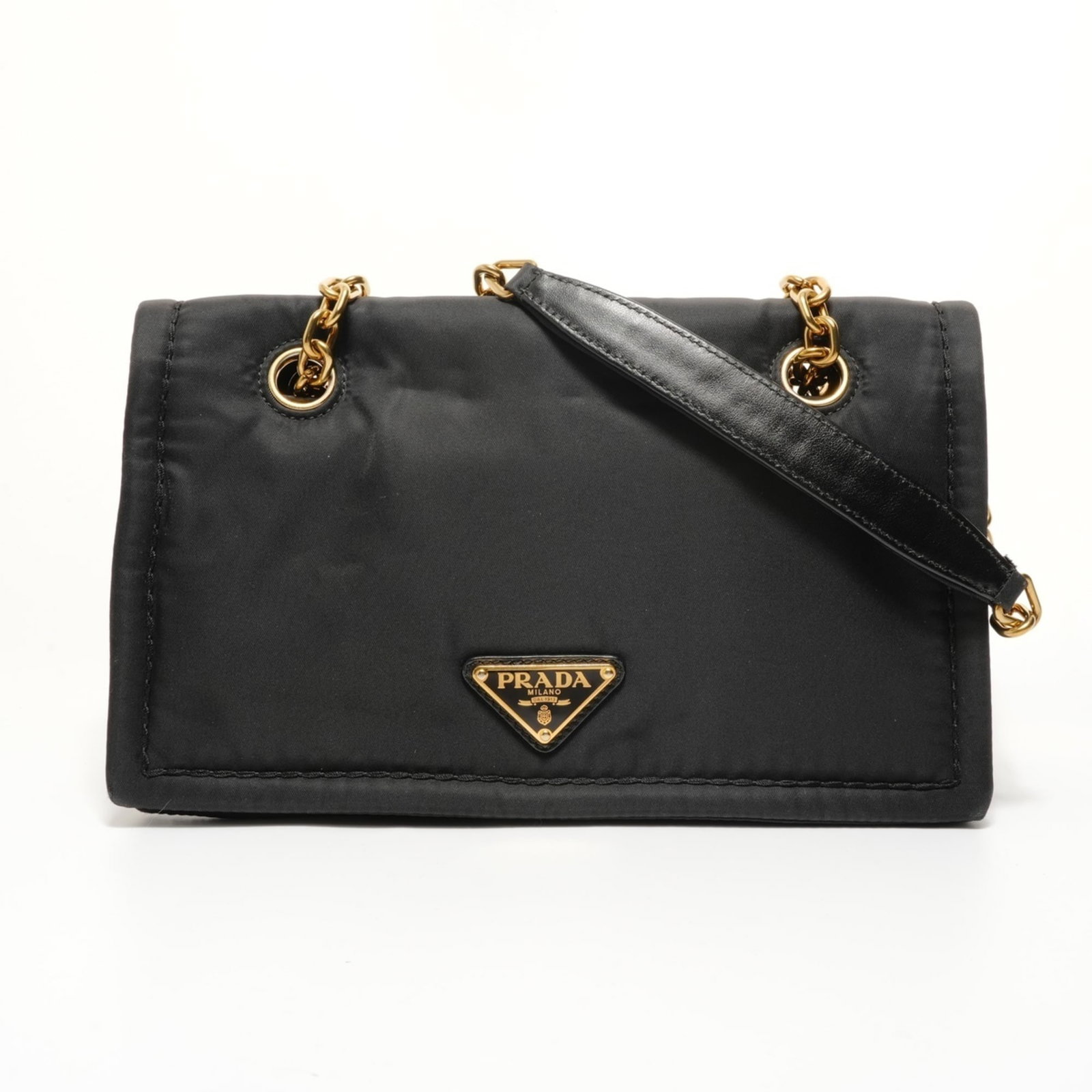 Prada nylon shoulder bag: Prada nylon shoulder bag A sleek and sophisticated Prada nylon shoulder bag in black, perfect for adding a touch of luxury to your everyday style. With its durable nylon material and adjustable strap