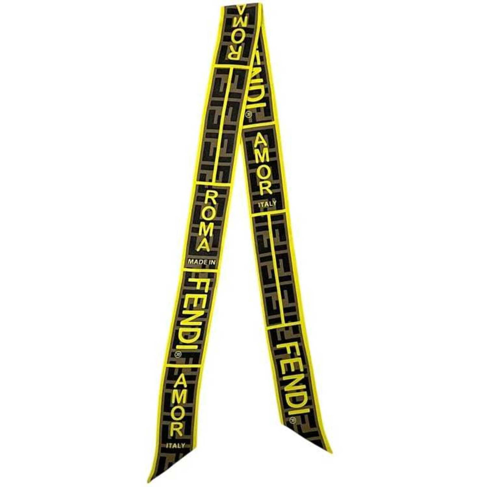 Fendi silk scarf: Fendi silk scarf A luxurious Fendi silk scarf in vibrant green, adding a pop of color to any outfit. Made from high-quality silk and measuring 1.17m x 5cm, this statement accessory is perfect for