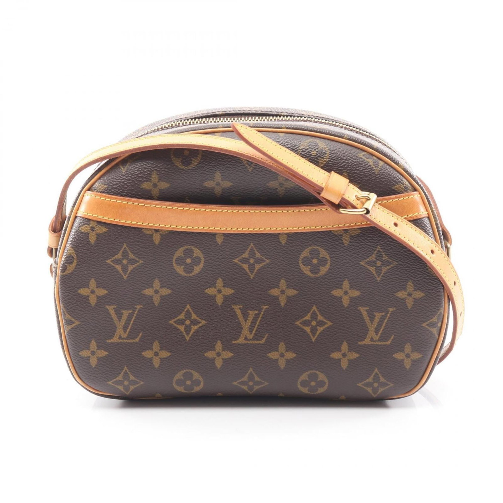 Leather Louis Vuitton Coated Canvas Shoulder Bag: Leather Louis Vuitton Coated Canvas Shoulder Bag A timeless piece from the iconic Louis Vuitton brand, this brown leather shoulder bag boasts a stylish coated canvas exterior and luxurious leather