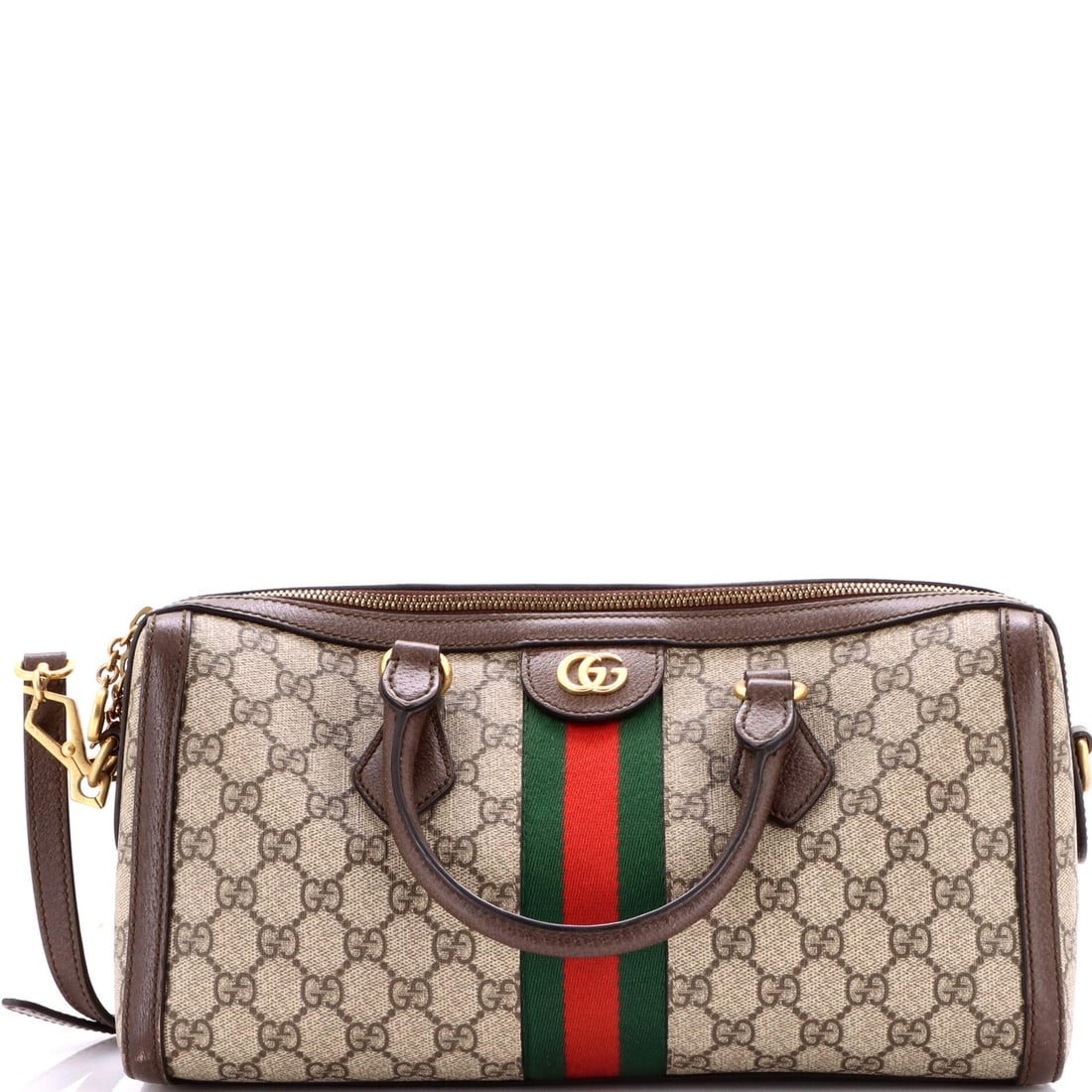 Gucci Medium Coated GG Boston Bag Ophidia: Gucci Medium Coated GG Boston Bag Ophidia The Gucci Medium Coated GG Boston Bag Ophidia is a timeless and sophisticated accessory that exudes luxury with its iconic GG logo and premium canvas