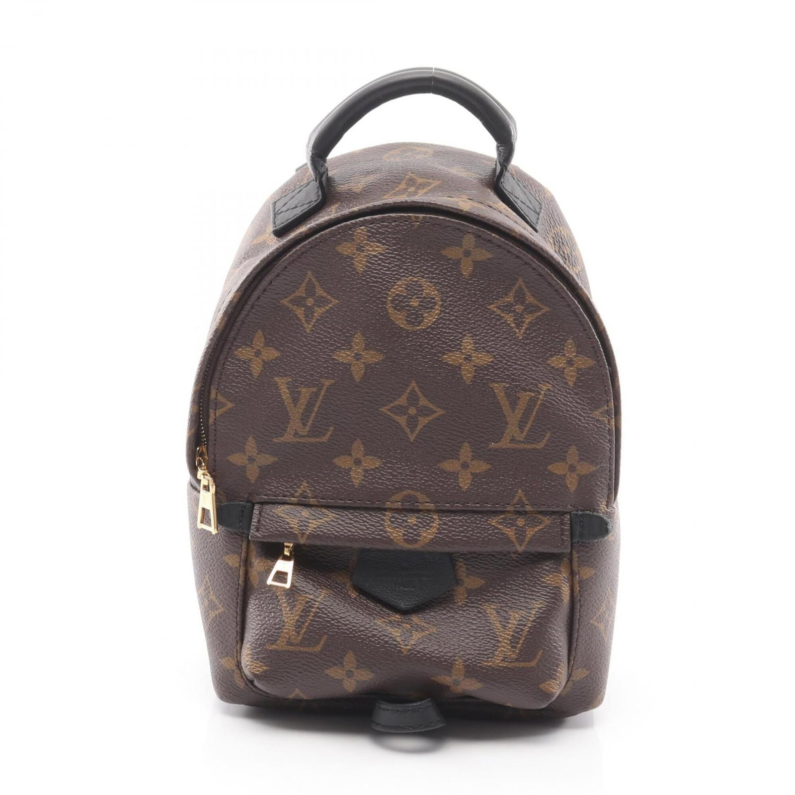 Louis Vuitton Leather Coated Canvas Backpack: Louis Vuitton Leather Coated Canvas Backpack Elevate your daily essentials with the iconic Louis Vuitton Leather Coated Canvas Backpack, boasting a sleek black and brown color combination that exudes