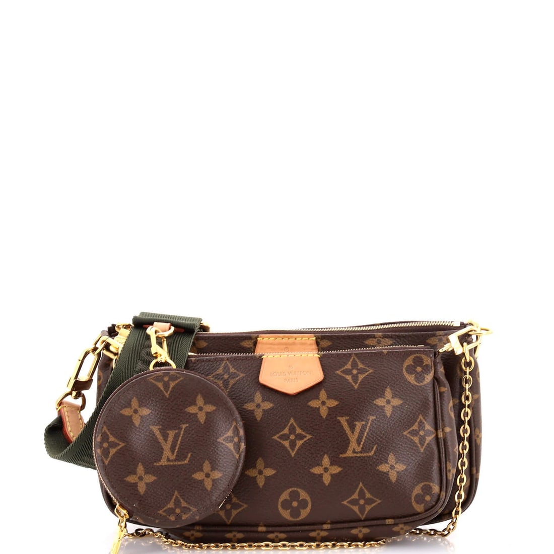 Louis Vuitton Monogram Canvas Multi Pochette Accessoires: Louis Vuitton Monogram Canvas Multi Pochette Accessoires A timeless and stylish addition to any handbag collection, the Louis Vuitton Monogram Canvas Multi Pochette Accessoires boasts a classic brown