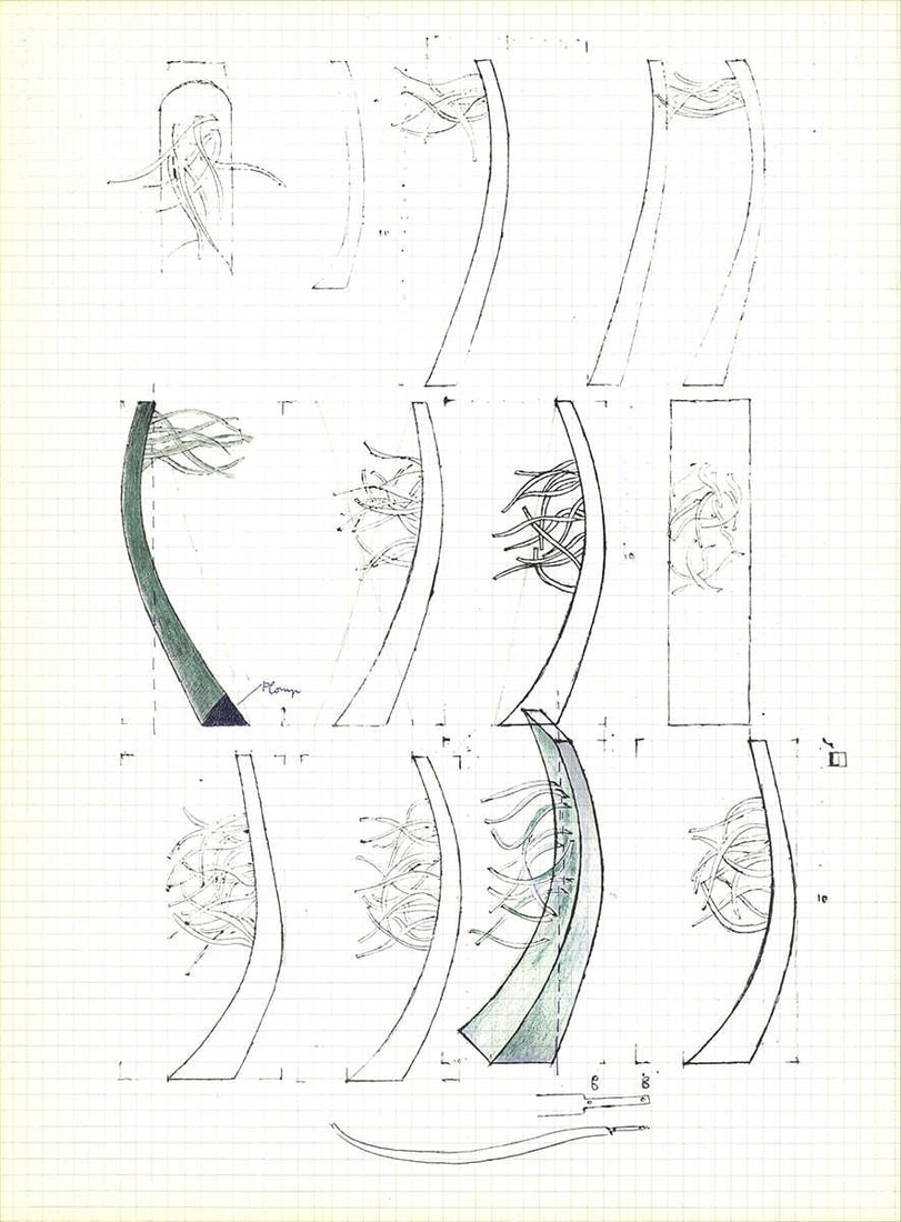 ALAIN LE YAOUANC Study VI 15" x 11" Lithograph 1970 Contemporary: ALAIN LE YAOUANC Study VI 15" x 11" Lithograph 1970 Contemporary Alain Le Yaouanc's 1970 lithograph, Study VI, is a striking example of conceptual art from France. Measuring 15 x 11 inches, this A-