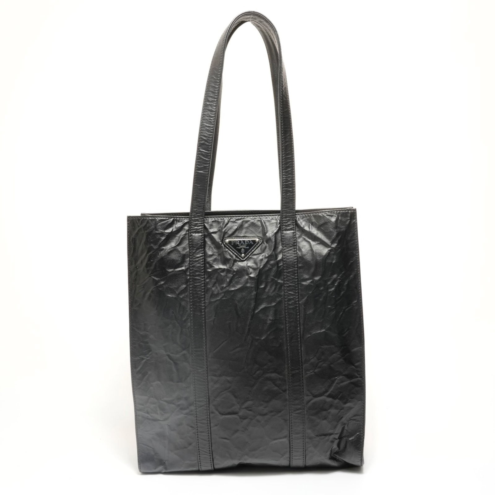 Prada Shoulder Bag Nappa Leather: Prada Shoulder Bag Nappa Leather A sleek and sophisticated Prada shoulder bag, crafted from rich nappa leather in a timeless black hue. With its classic design and versatile 55cm strap length, this st