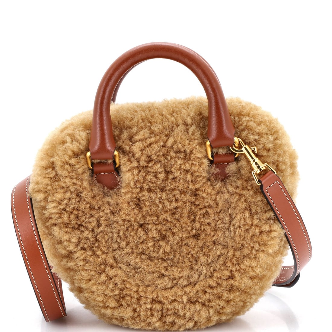 Celine is a medium leather shearling heart bag (1 of 5)