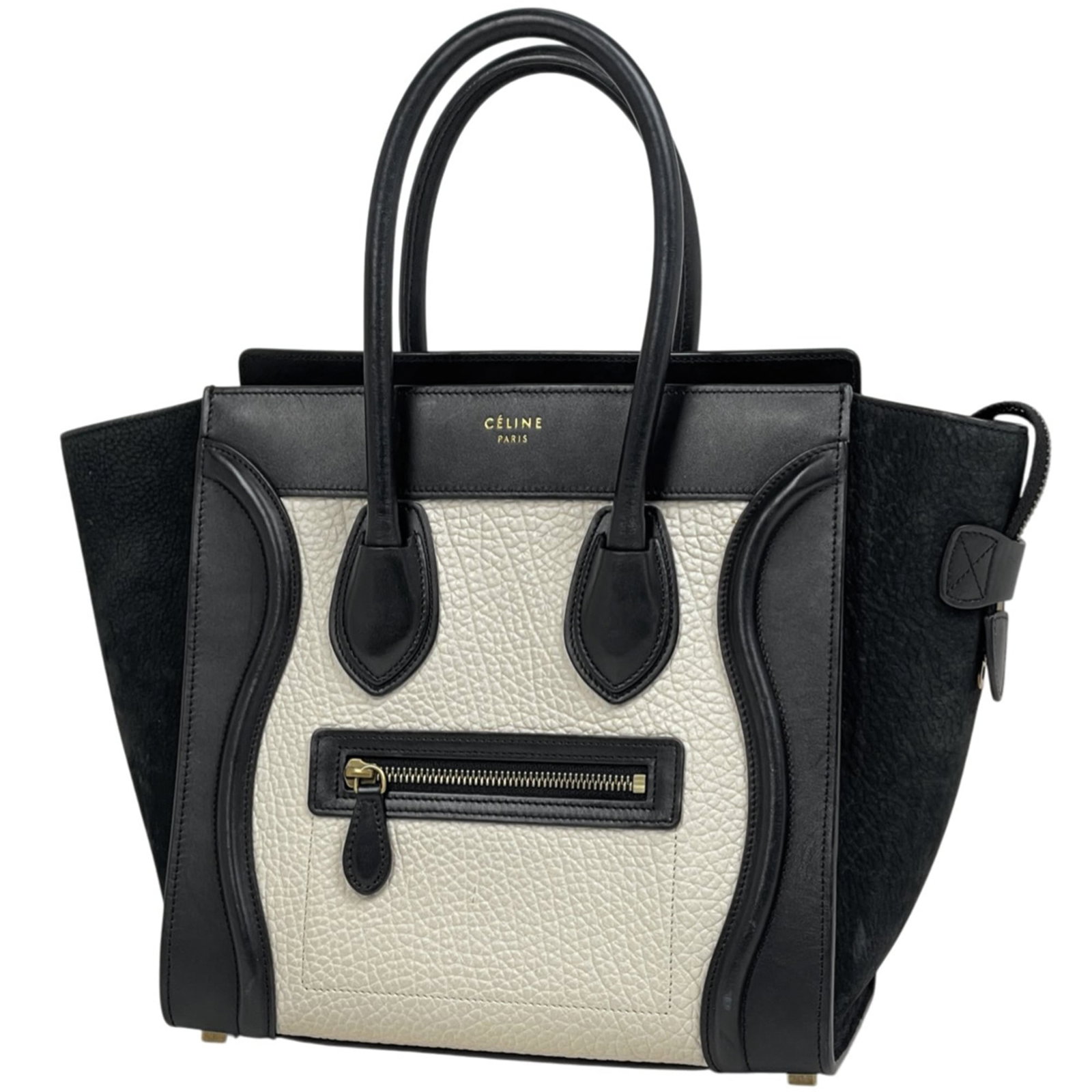 Celine Handbag is a leather tote bag.: Celine Handbag is a leather tote bag. A timeless and sophisticated Celine leather tote bag, perfect for daily errands or work, boasts a sleek black exterior with a classic design that exudes