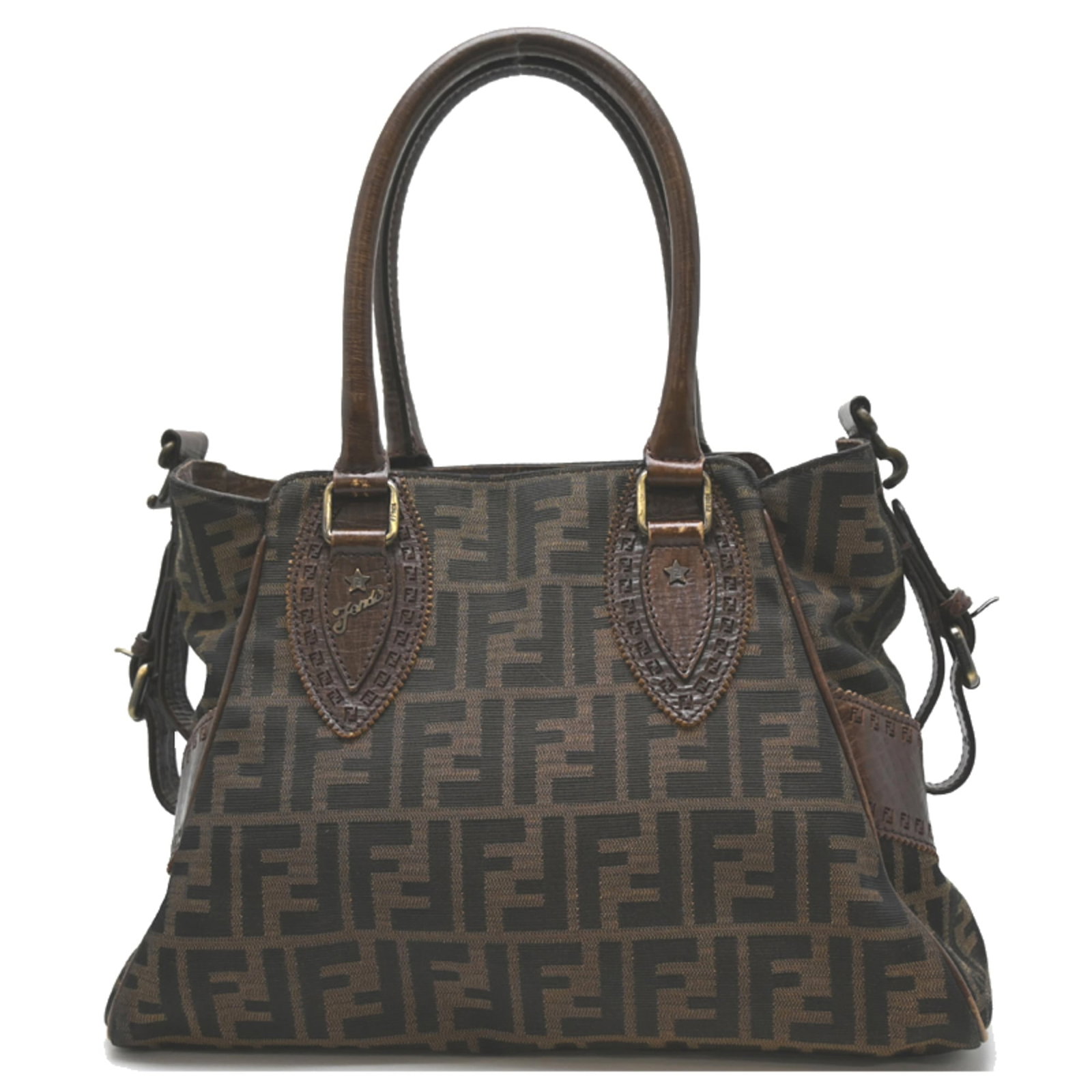 Fendi leather handbag nylon canvas: Fendi leather handbag nylon canvas A pre-loved Fendi handbag in excellent condition, boasting a unique blend of nylon canvas and luxurious leather details in a stylish khaki hue. With its classic