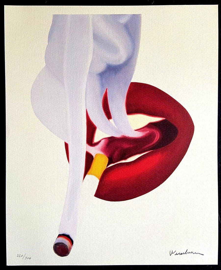 Tom Wesselmann Lithograph is a numbered op published.: Tom Wesselmann Lithograph is a numbered op published. A stunning example of Tom Wesselmann's Pop Art style, this numbered lithograph print showcases the artist's signature sensuality and bold aestheti