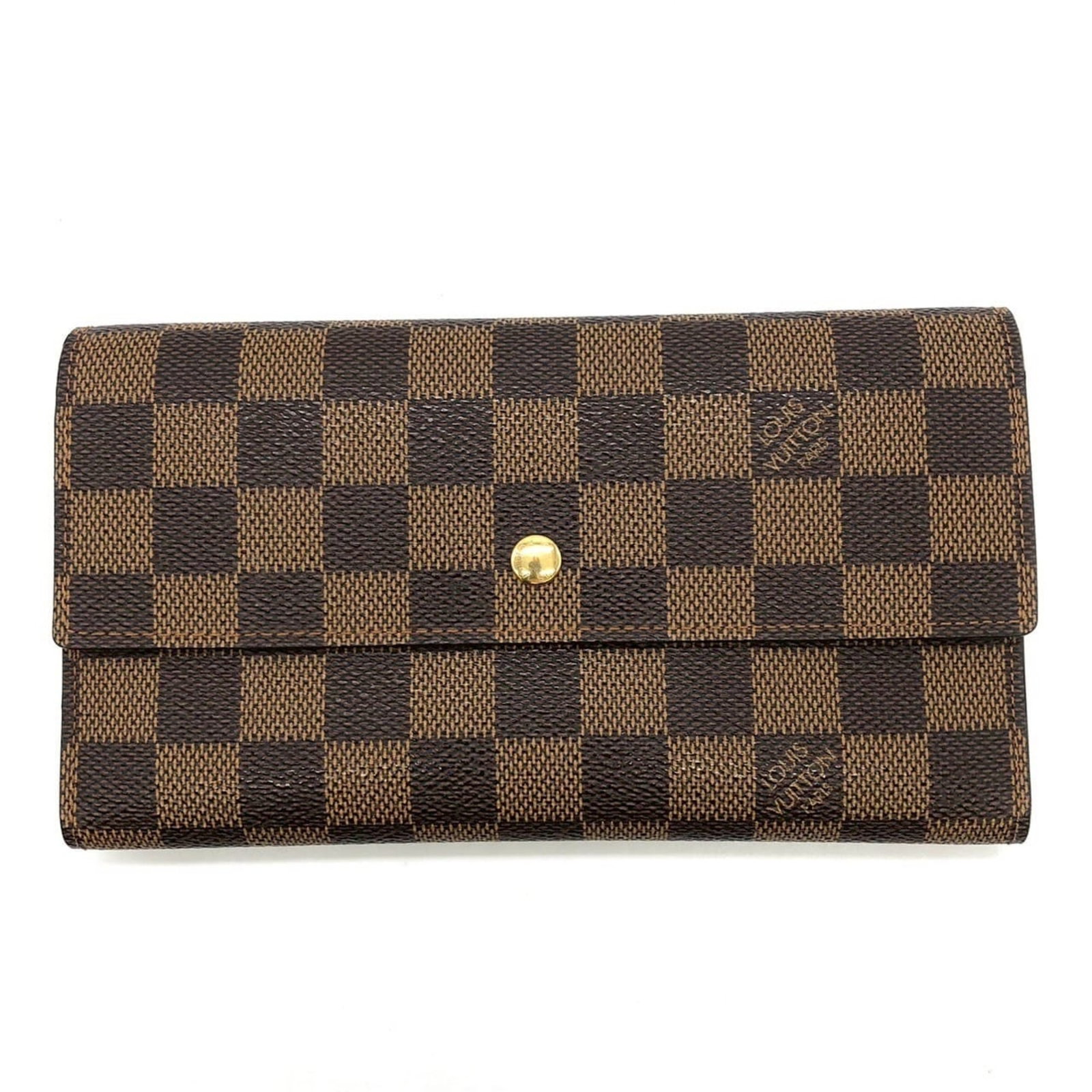 Louis Vuitton canvas wallet monogram tri-fold.: Louis Vuitton canvas wallet monogram tri-fold. A timeless piece from the iconic Louis Vuitton brand, this monogram canvas tri-fold wallet boasts the signature LV monogram pattern in rich brown tones.