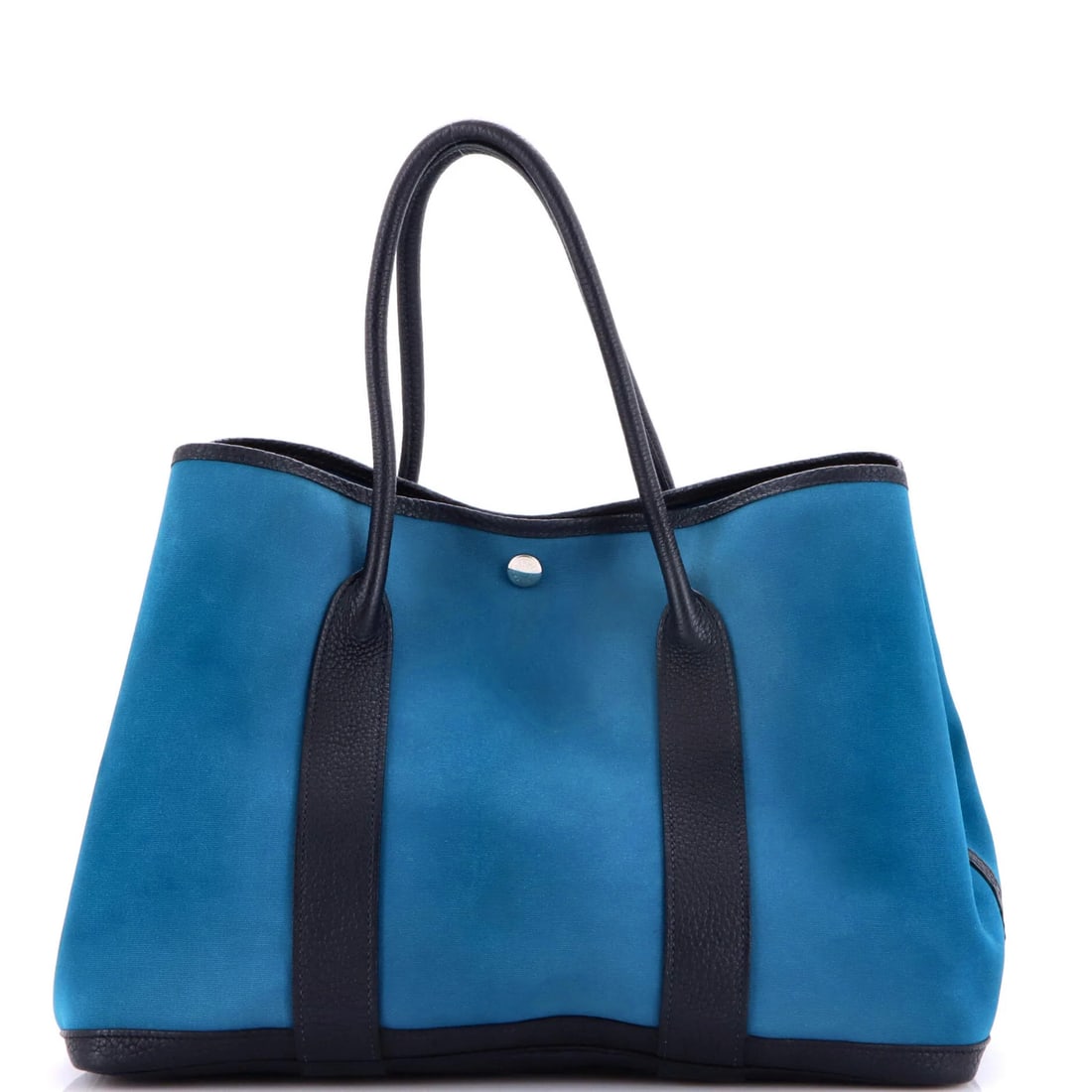 Hermes Leather Toile Garden Party Tote (1 of 8)