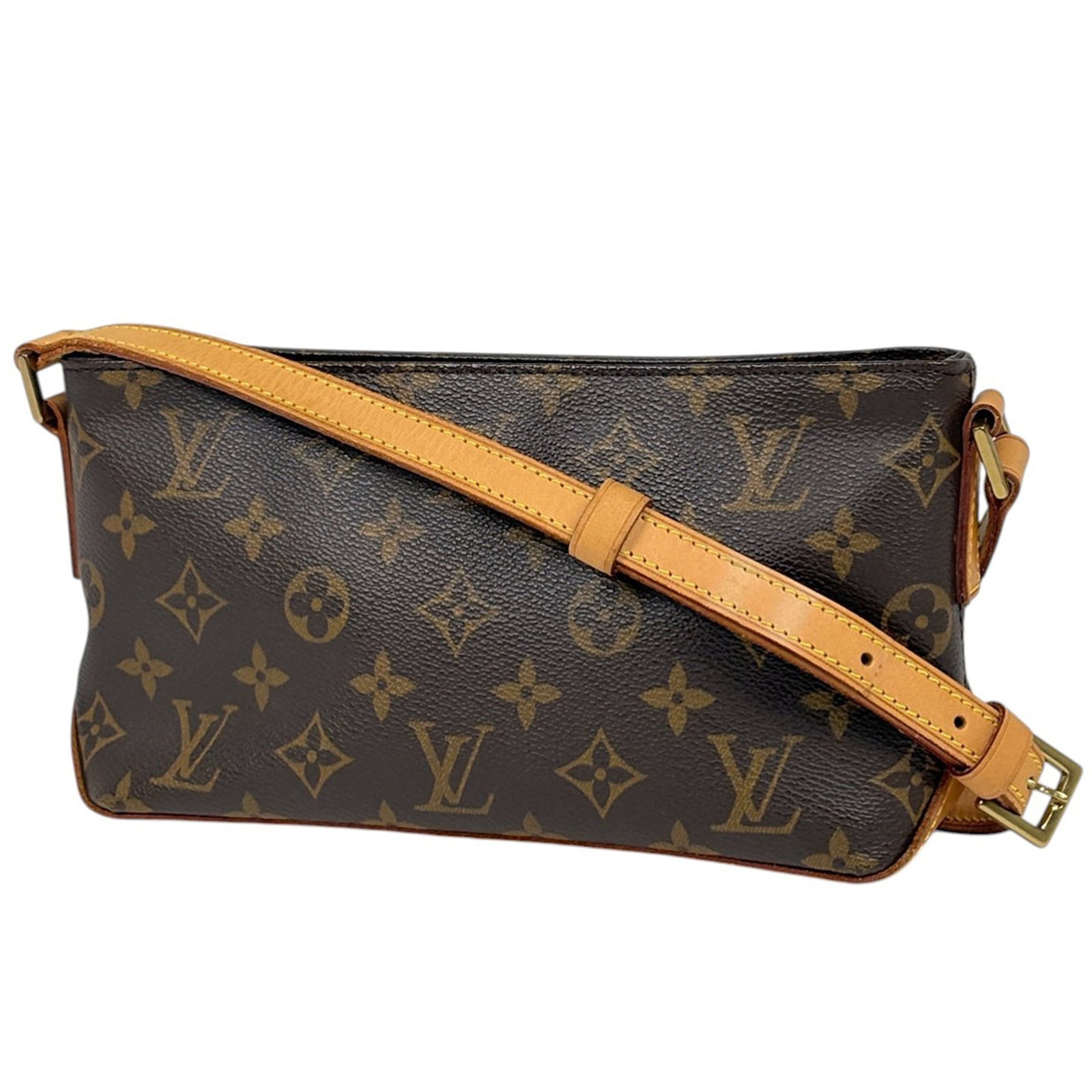 Monogram shoulder bag from Louis Vuitton.: Monogram shoulder bag from Louis Vuitton. A timeless piece of luxury, this Louis Vuitton monogram shoulder bag boasts the iconic brand's signature brown monogram pattern and sleek design. With its spa