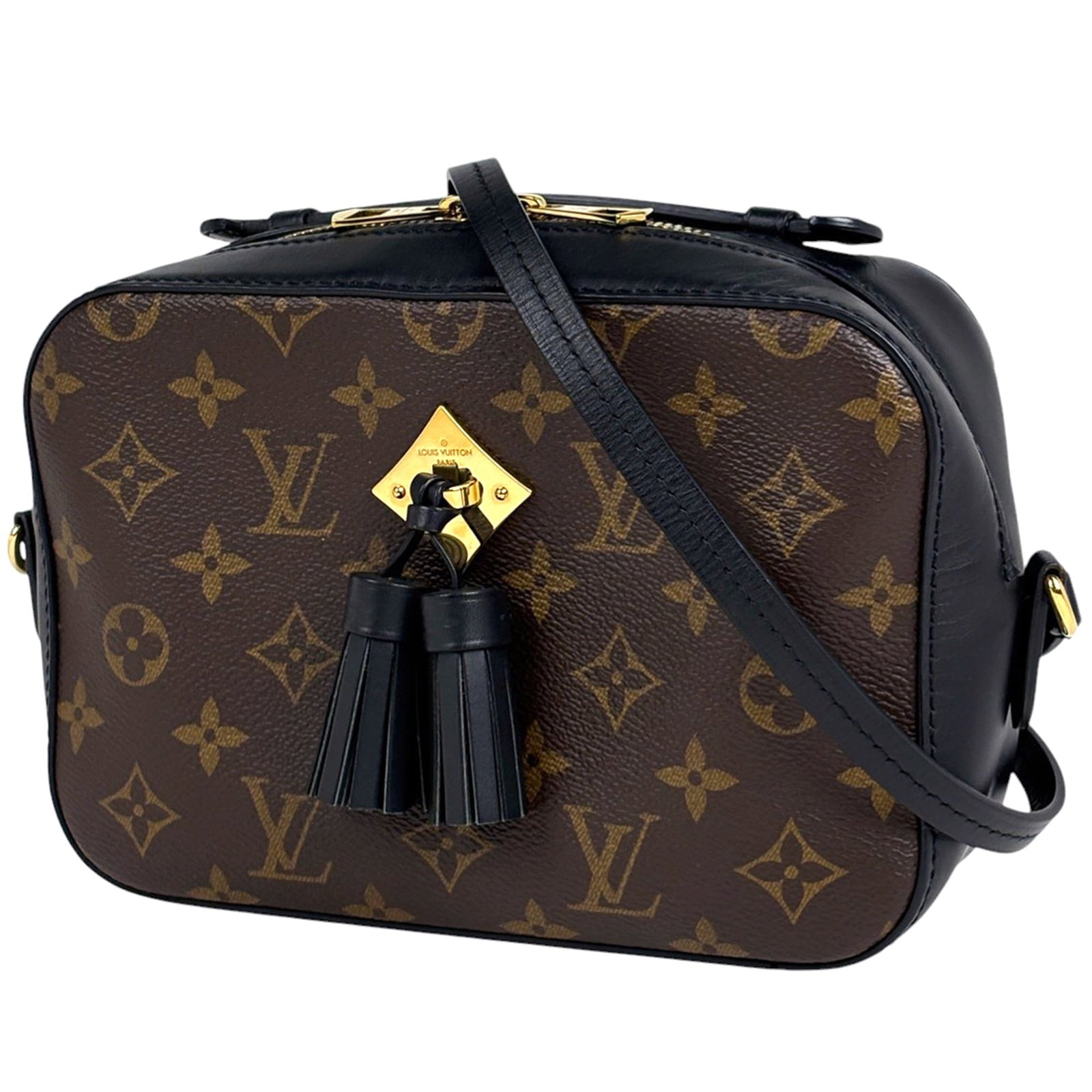 Louis Vuitton is a monogram bag.: Louis Vuitton is a monogram bag. A timeless piece of luxury, this Louis Vuitton monogram shoulder bag boasts the iconic brand's signature brown and noir color combination. With its classic design and