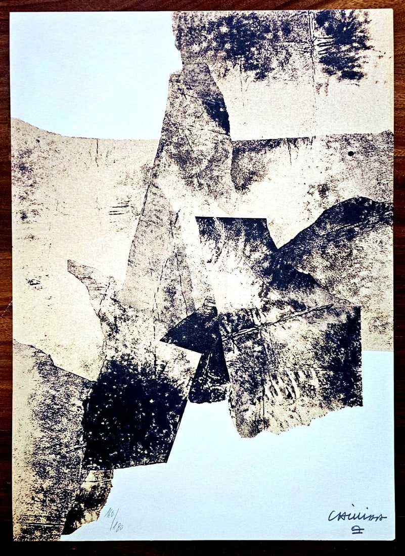 Eduardo Chillida Lithograph Numbered Limited: Eduardo Chillida Lithograph Numbered Limited A rare opportunity to own a piece of modern art history, this limited edition lithograph by renowned Spanish artist Eduardo Chillida is a true treasure for