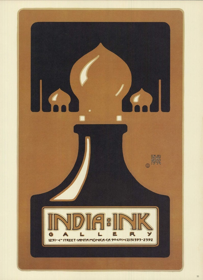 DAVID LANCE GOINES India Ink Gallery 15.25" x 11.25" Offset Lithograph 1978 Cont (1 of 4)