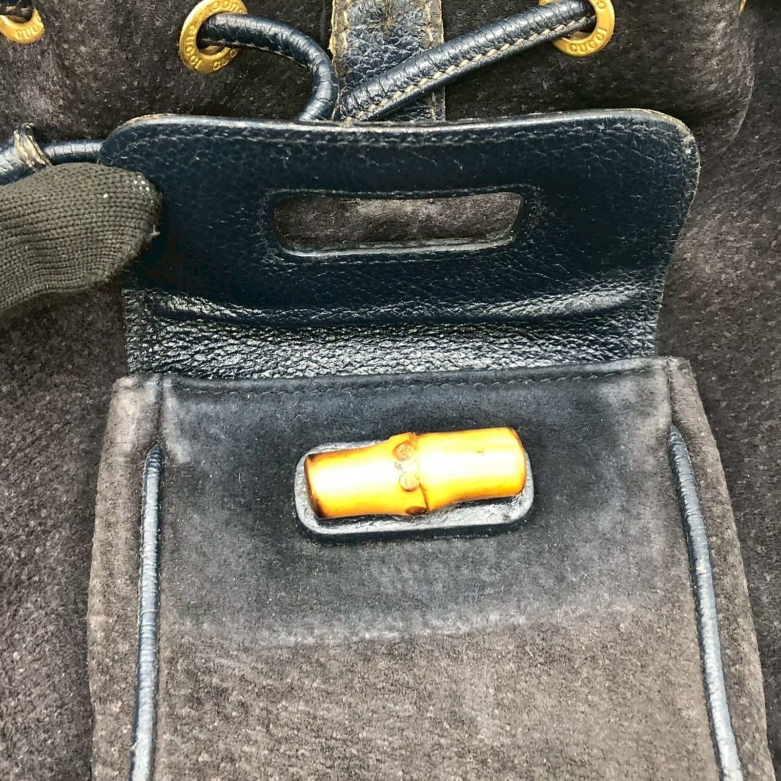 Gucci Bamboo Suede Backpack - 12