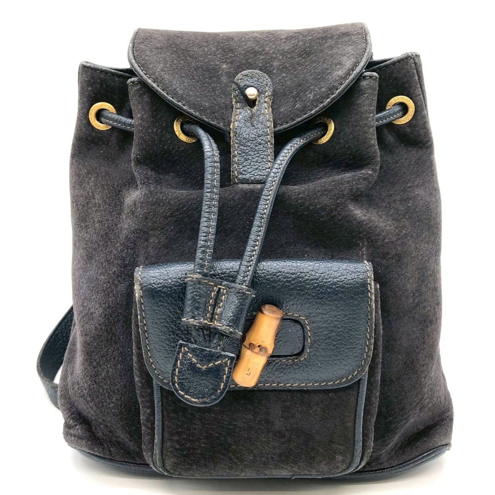 Gucci Bamboo Suede Backpack (1 of 15)