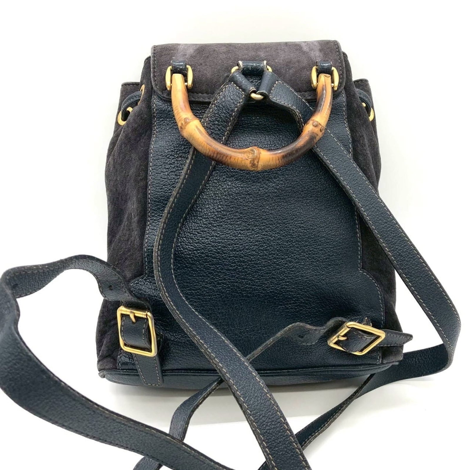 Gucci Bamboo Suede Backpack - 2