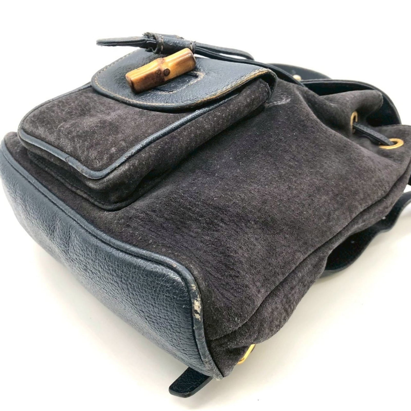 Gucci Bamboo Suede Backpack - 4