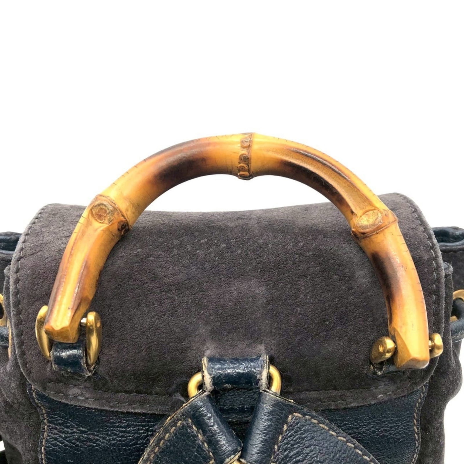 Gucci Bamboo Suede Backpack - 8