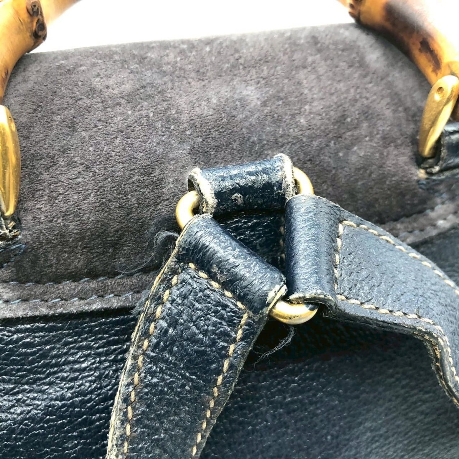 Gucci Bamboo Suede Backpack - 9