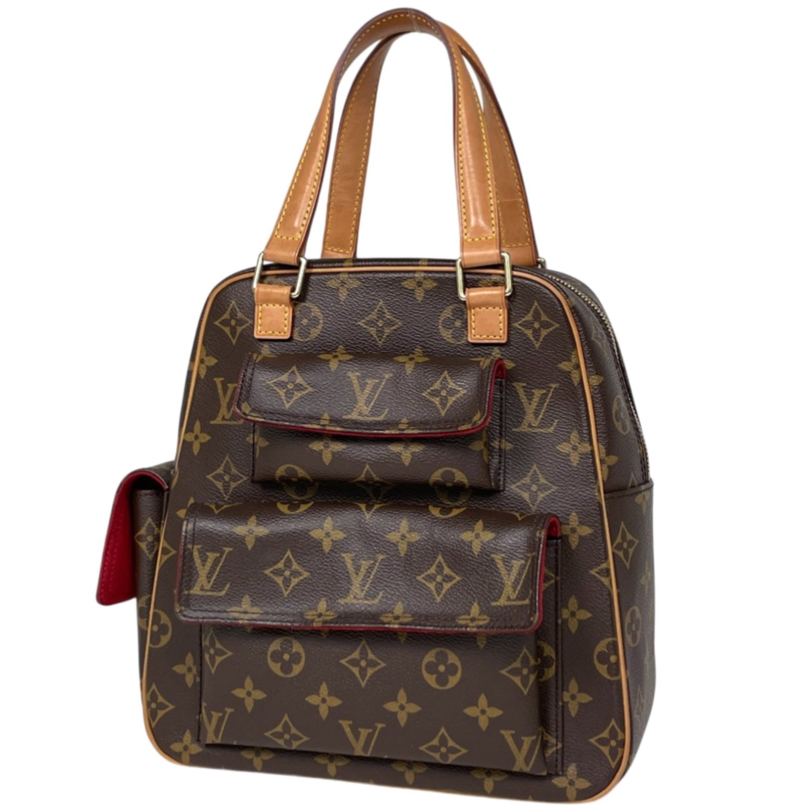 Louis Vuitton Handbag Monogram: Louis Vuitton Handbag Monogram A classic Louis Vuitton monogram handbag, this timeless piece boasts the iconic LV pattern in rich brown tones. With its sturdy 25cm x 25cm size and 12cm height, it's