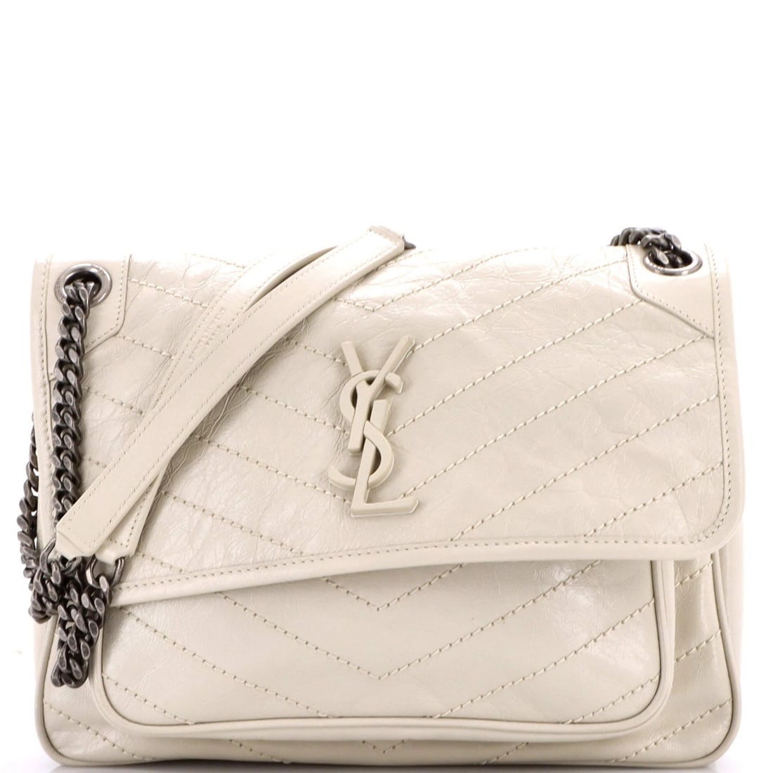 Medium Matelasse leather bag with chain flap from Saint Laurent. (1 of 7)