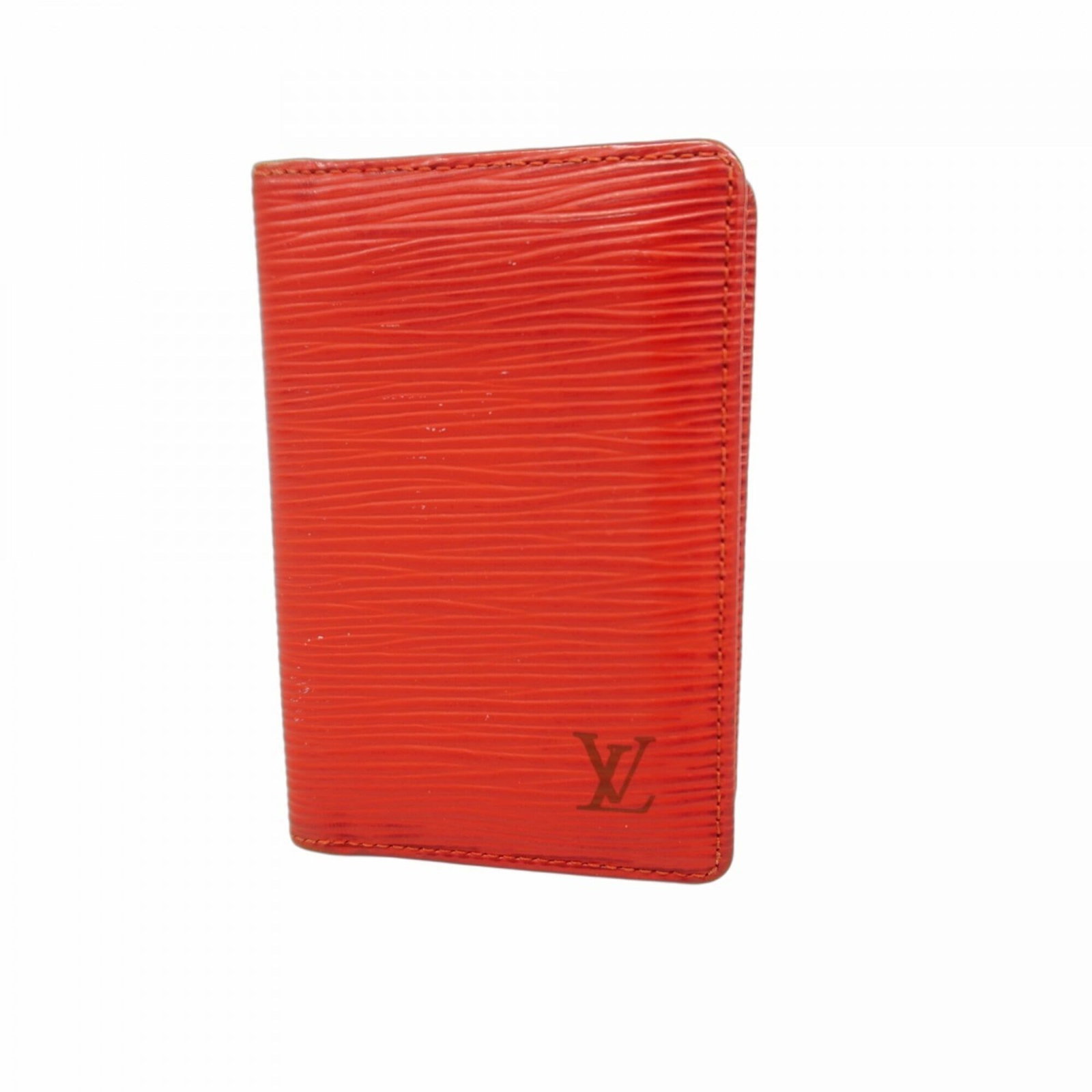 Louis Vuitton is a card case.: Louis Vuitton is a card case. A classic Louis Vuitton card case, this iconic accessory boasts the signature Castilian Red color and timeless design that exudes luxury and sophistication. With its