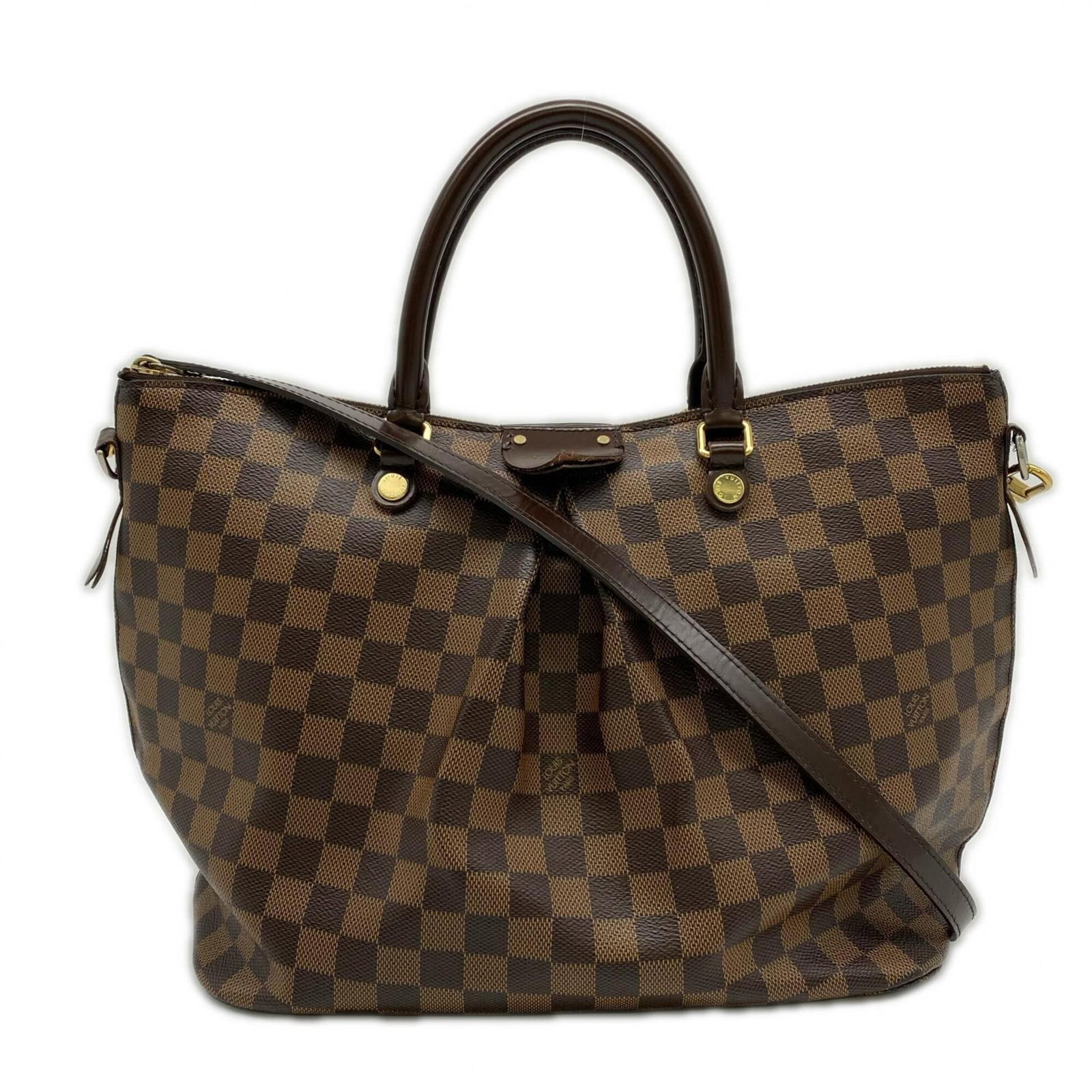 Louis Vuitton Coated Canvas Leather Handbag: Louis Vuitton Coated Canvas Leather Handbag A timeless piece of luxury, this Louis Vuitton handbag boasts the iconic monogram pattern on coated canvas leather, adding an air of sophistication to any