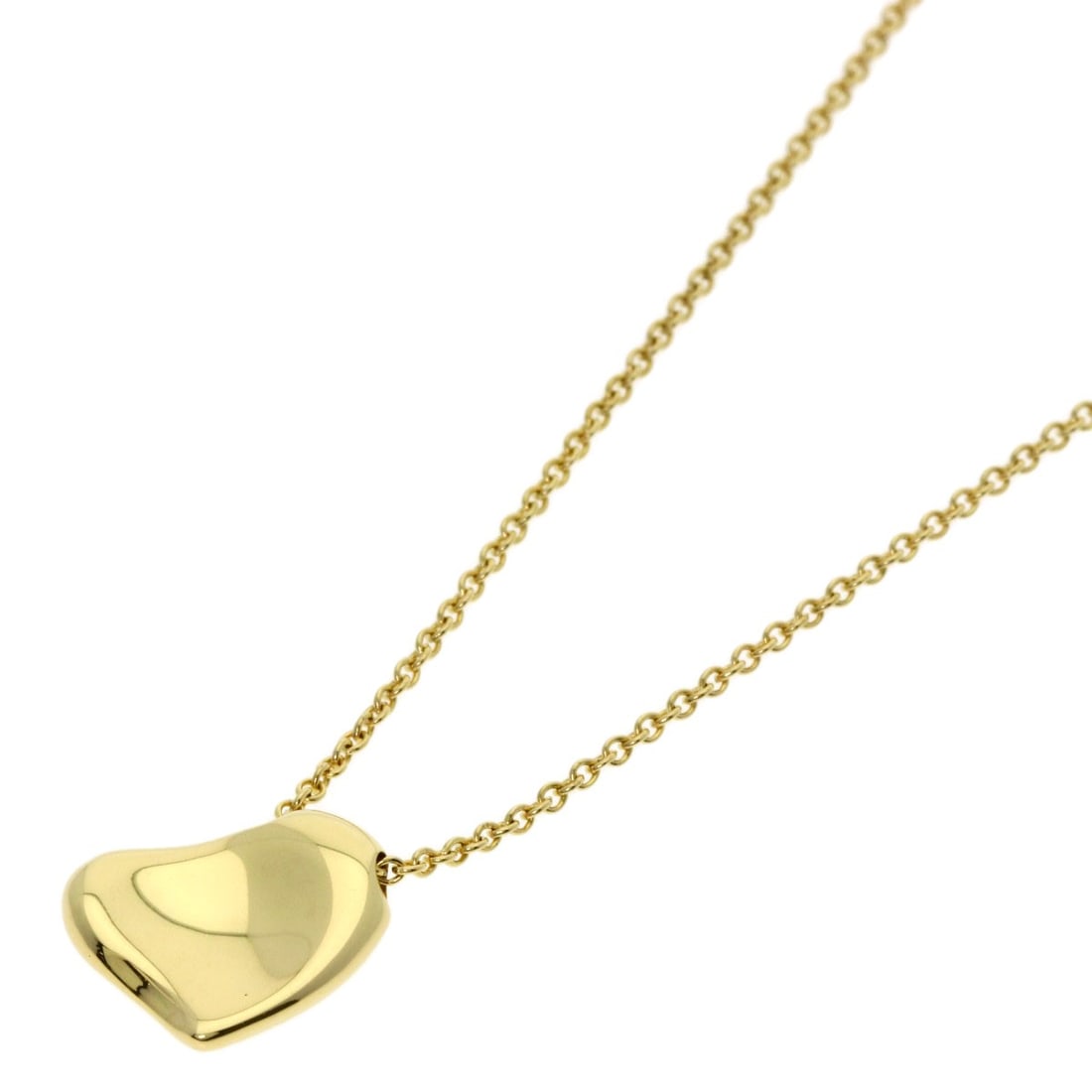 Tiffany Co. full heart necklace in yellow gold. (1 of 5)