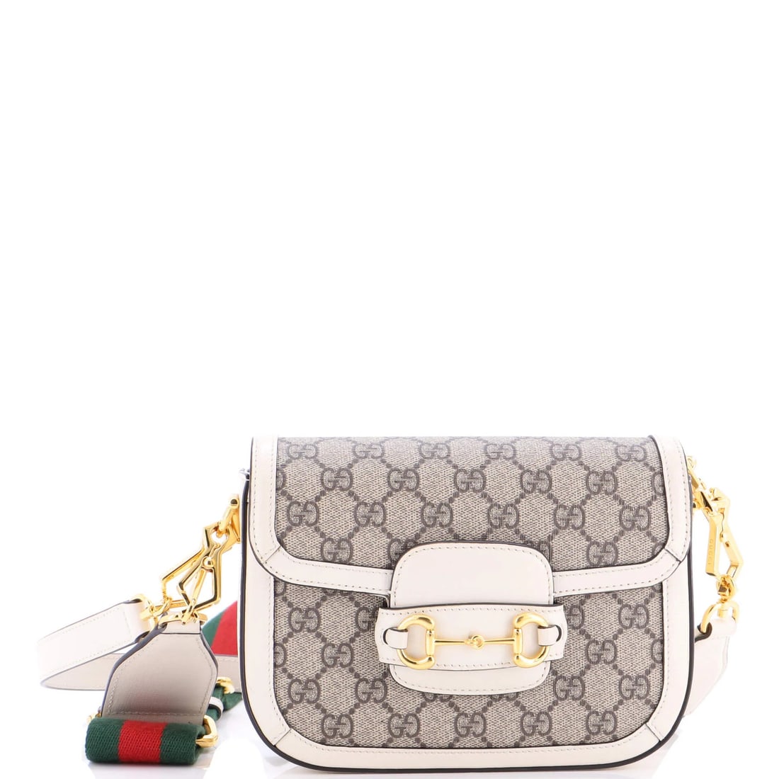 Gucci Coated Canvas Leather GG 1955 Shoulder Bag Horsebit Mini (1 of 5)