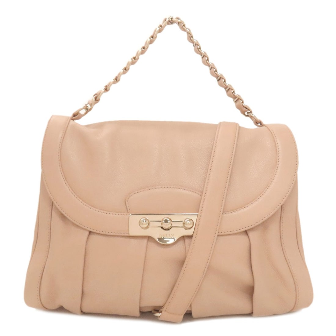 BALLY Lock Hardware 2WAY Handbag Leather (1 of 19)