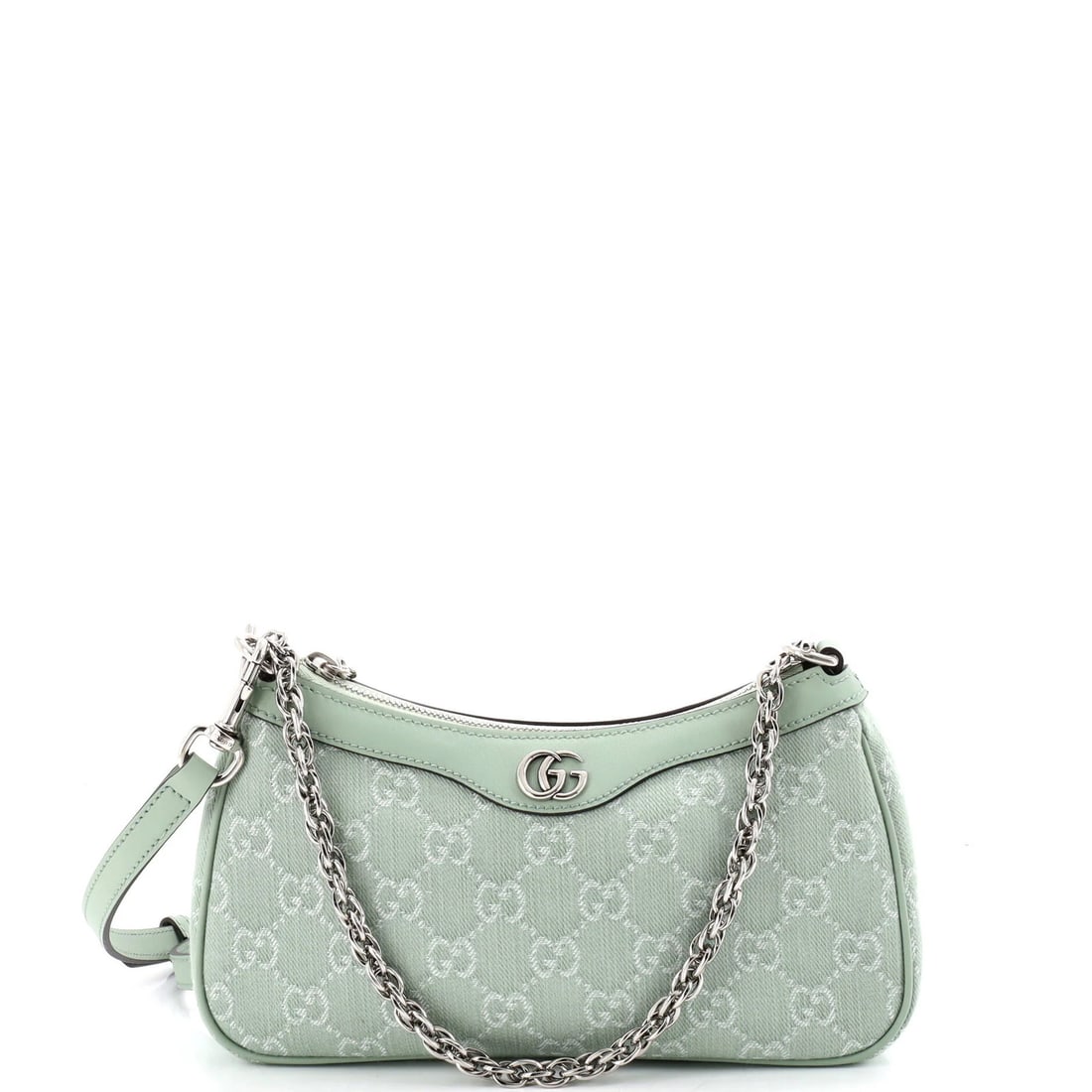 Gucci GG Denim Small Ophidia Zip Pochette Shoulder Bag (1 of 5)