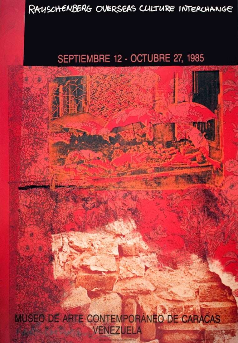 ROBERT RAUSCHENBERG ROCI: Venezuela SIGNED 34.5" x 24" Offset Lithograph 1985 Po (1 of 1)
