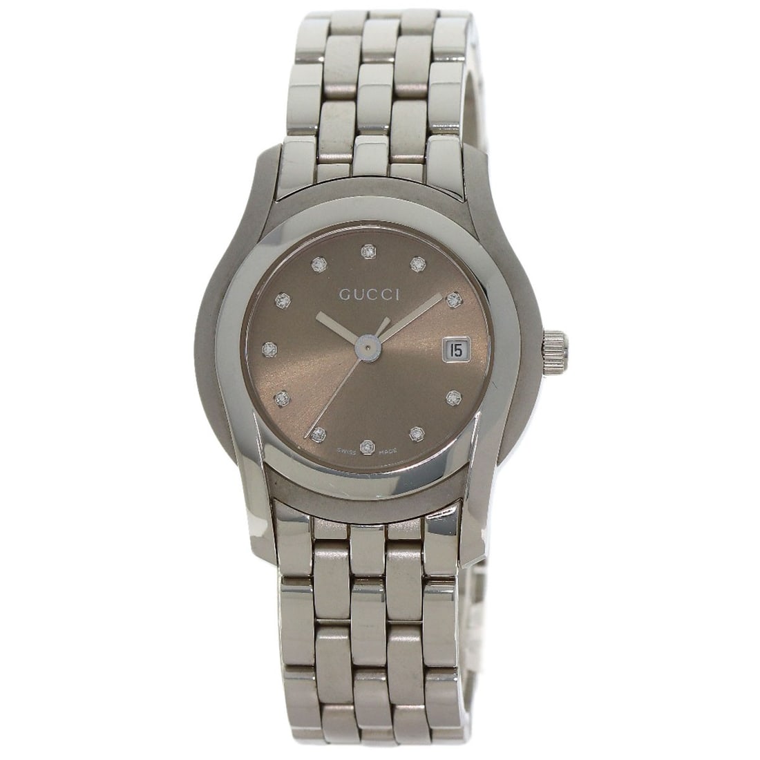 GUCCI 11P Diamond Watches 5500L Stainless Steel/ Stainless Steel (1 of 20)