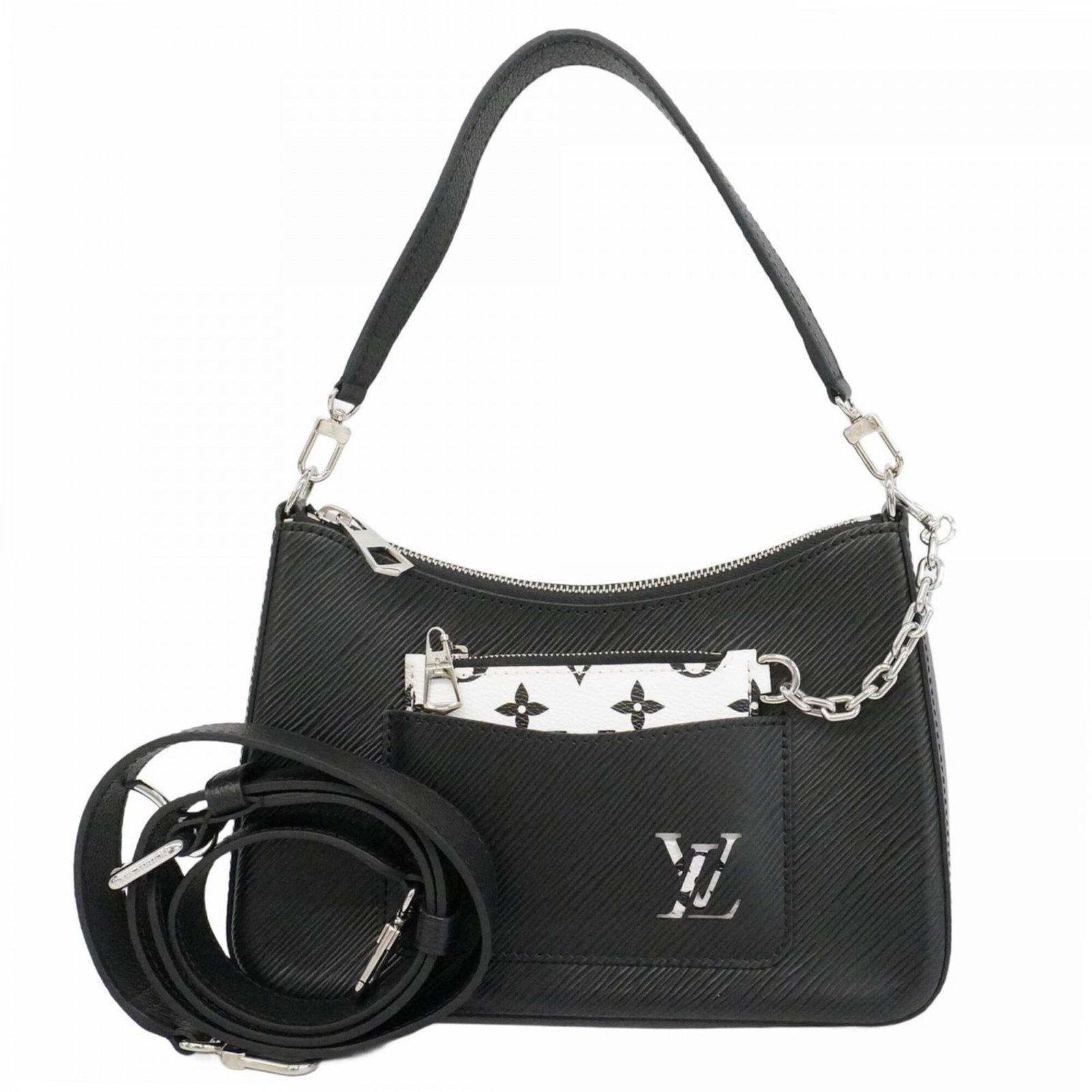 Louis Vuitton is a handbag: Louis Vuitton is a handbag A timeless piece from the iconic Louis Vuitton brand, this Noir handbag boasts classic monogram pattern and sleek design that exudes sophistication and elegance. With its 16