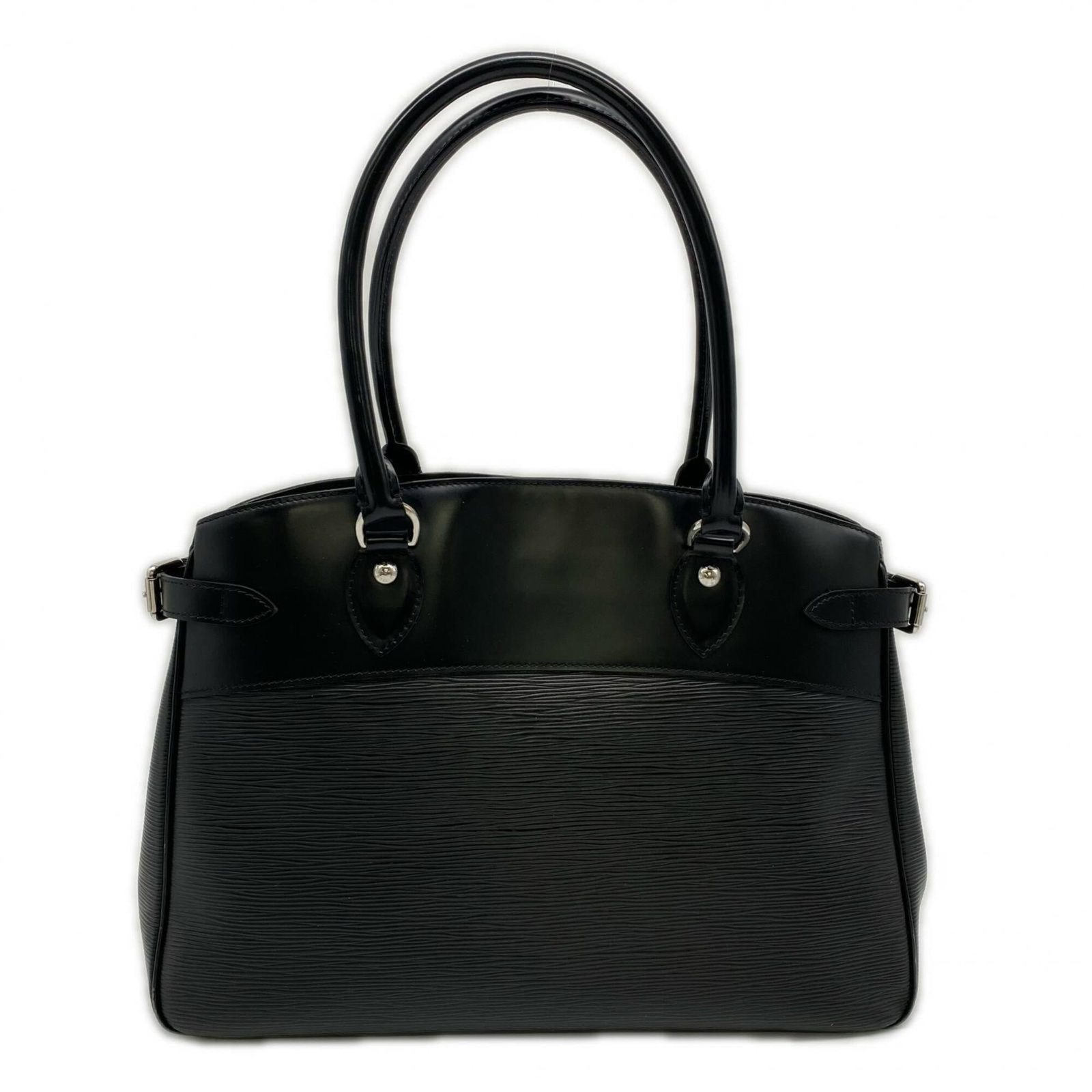 Louis Vuitton Leather Handbag: Louis Vuitton Leather Handbag A sleek and timeless black leather handbag from the iconic Louis Vuitton brand, perfect for adding a touch of sophistication to any outfit. With its classic design and