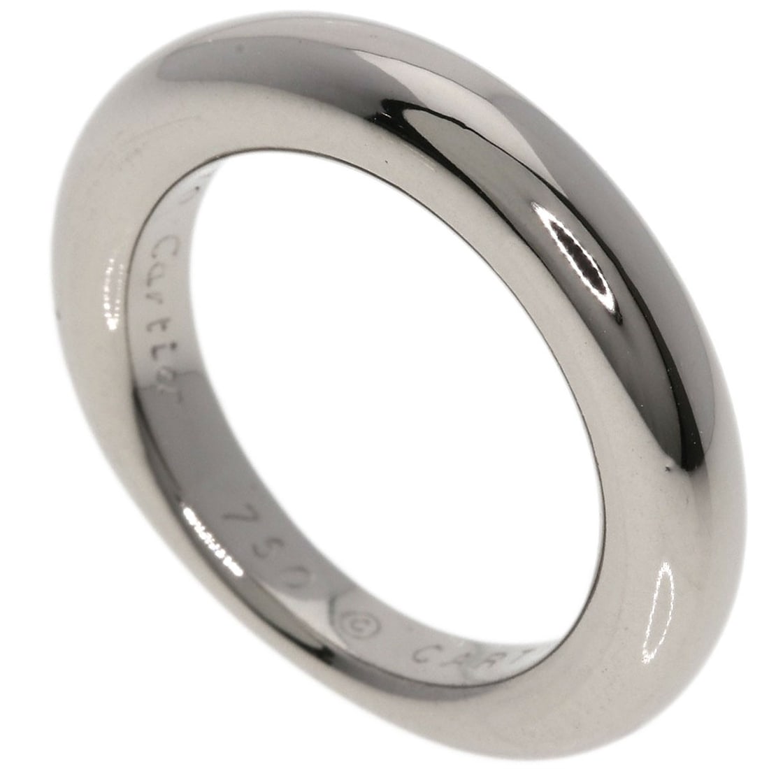 K18 White Gold Cartier Ellipse Ring #50 (1 of 9)