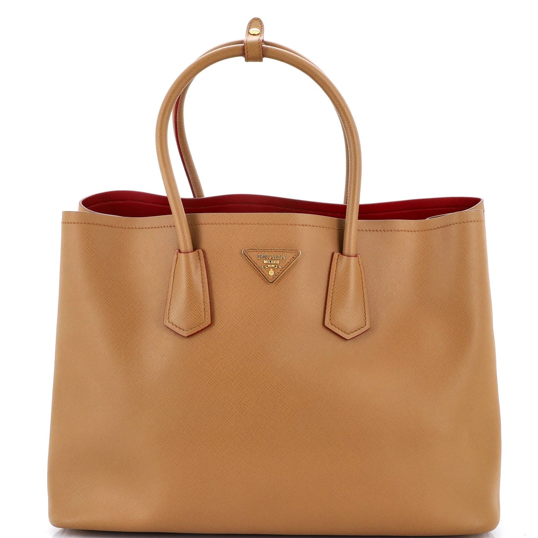 Prada medium double tote saffiano leather cuir (1 of 7)