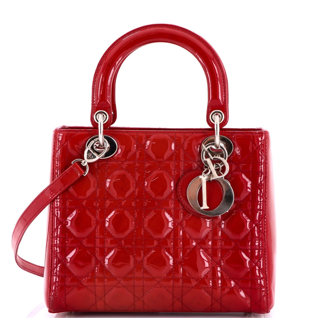 Christian Dior Lady Dior Medium Quilt Cannage Patent Bag (1 of 7)