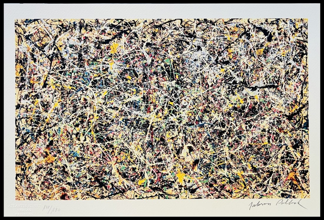 Jackson Pollock action painting numbered 180 (1 of 13)