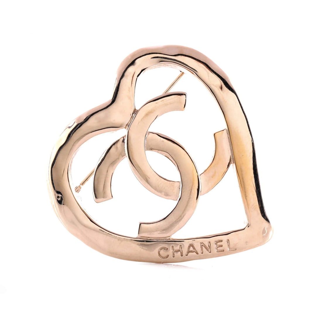 Chanel Coco In Love Heart CC Brooch Metal (1 of 3)