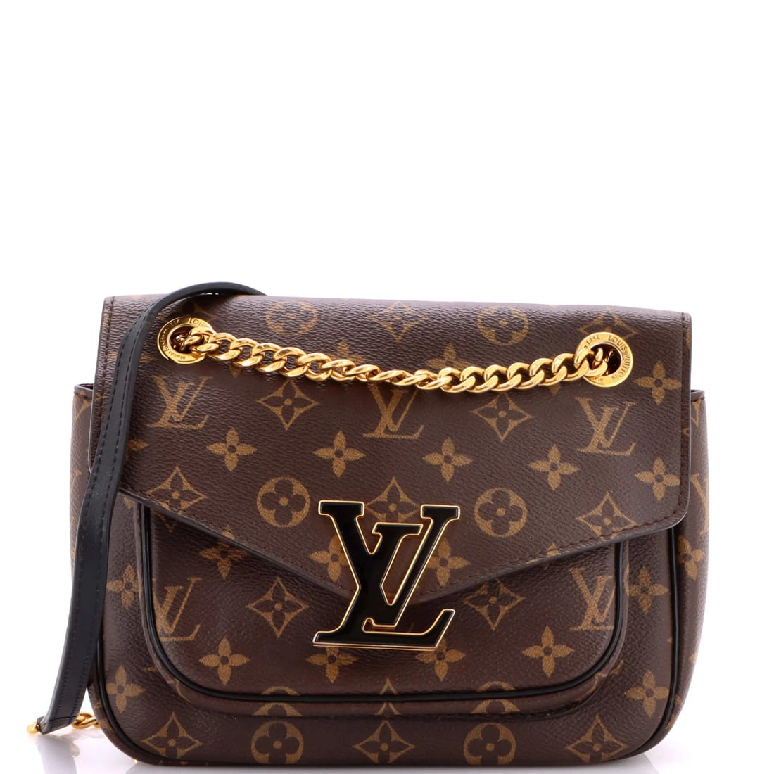 Louis Vuitton canvas monogram handbag Passy: Louis Vuitton canvas monogram handbag Passy A timeless Louis Vuitton Passy handbag, this classic cross-body bag boasts the iconic monogram canvas exterior in rich brown, perfectly complemented by a bo