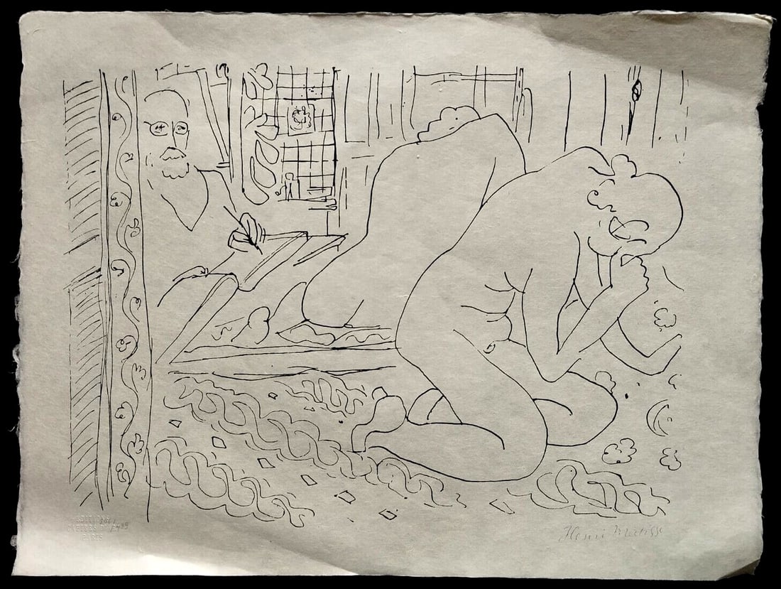 Henri Matisse is a lithograph from the numbered collection of 1960.: Henri Matisse is a lithograph from the numbered collection of 1960. A rare opportunity to own a masterpiece from Henri Matisse's numbered collection of 1960, this lithograph measures 45 x 60 cm and