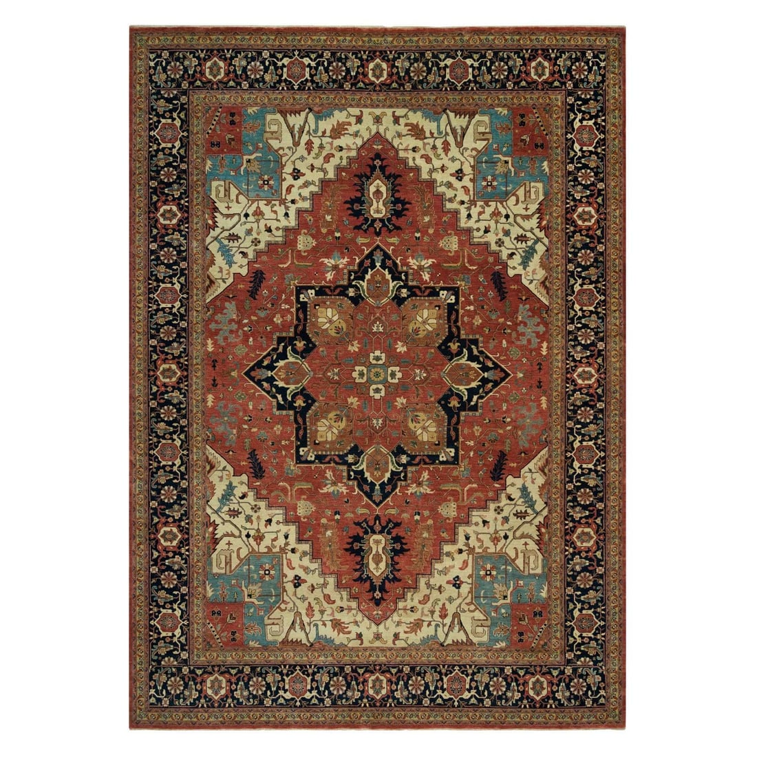 Oriental rug hand knotted wool heris re creation bruschetta red: Oriental rug hand knotted wool heris re creation bruschetta red Experience the rich beauty of India with this stunning hand-knotted wool Heris rug, boasting a vibrant red color and intricate design th